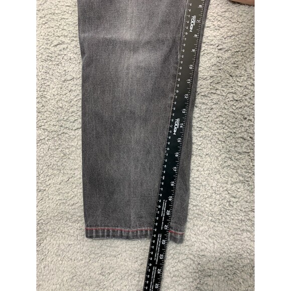 BXJ BOM-X JEANS M10 Boy's Black Red Denim Jeans Distressed Punk Emo 5-Pockets - Picture 8 of 9